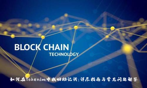 如何在Tokenim中找回助记词：详尽指南与常见问题解答